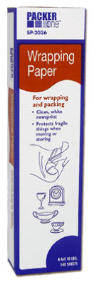 Packer One SP-2036 Newsprint Wrapping Paper, 18" x 24", 10 lb