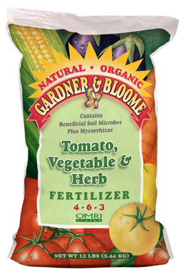 Gardner & Bloome 8649 Tomato, Vegetable & Herb Fertilizer 12 lb, 4-6-3