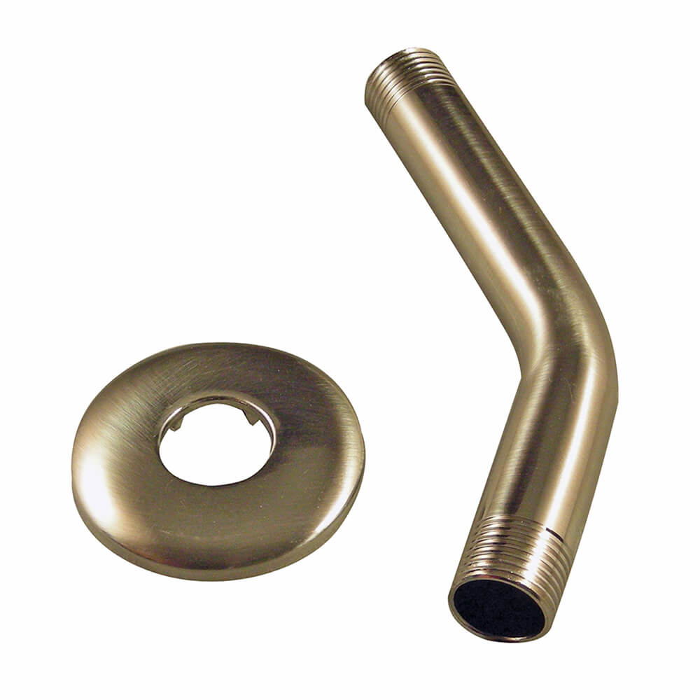 Danco® 9D00089182 Shower Arm & Flange Assembly, Brushed Nickel, 1/2" x 6"