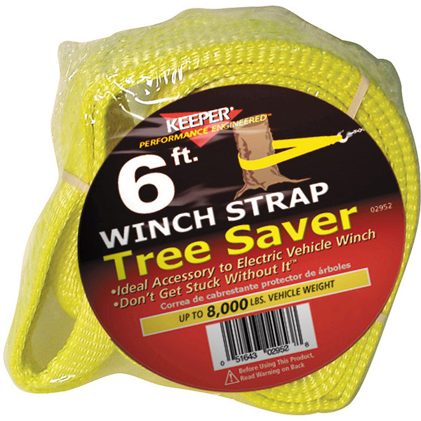 Keeper® 02953 Winch Strap Tree Saver, 3" x 6', 30000 Lbs. Web Capacity