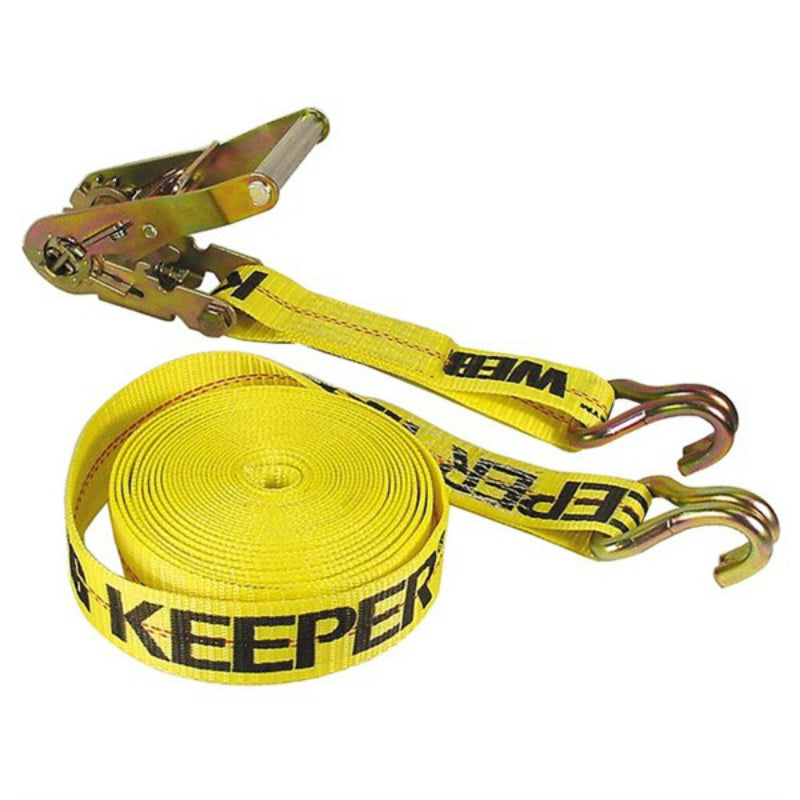 Keeper® 04624 Heavy Duty Ratchet Hay Bale Tie-Down with J-Hooks, 40' x 2"