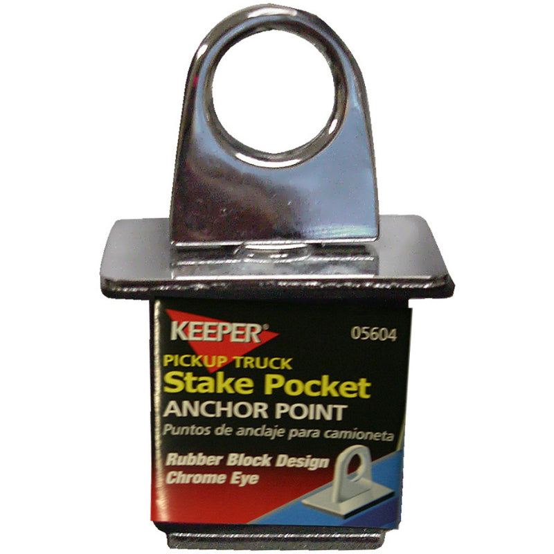 Keeper® 05604 Anchor Point Chrome Eye with Expandable Rubber Block