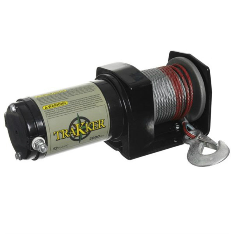 Keeper® KT2000 Trakker Electric Winch, 2000 lbs Capacity, Black