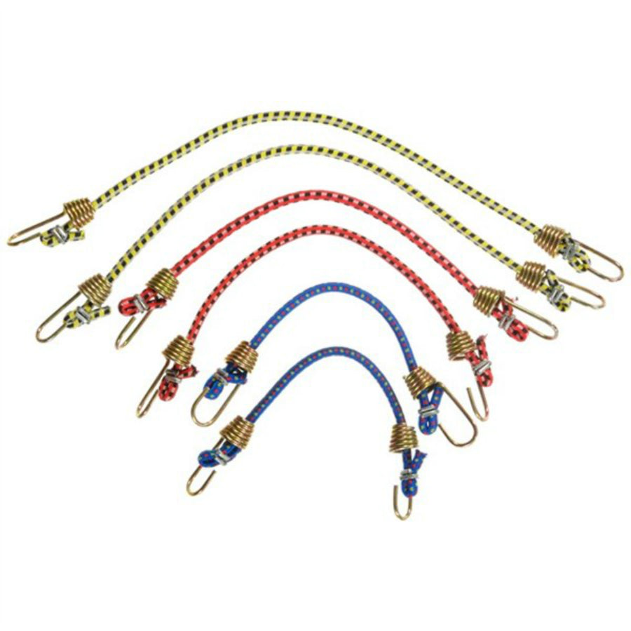 Keeper® 06054 Mini Bungee Cord with Steel Hooks, Assorted Size, 6-Piece
