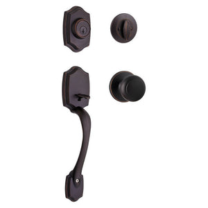 Kwikset 687BWXCV-11P-SMT-CP Single Cylinder Handle Set, Venetian Bronze