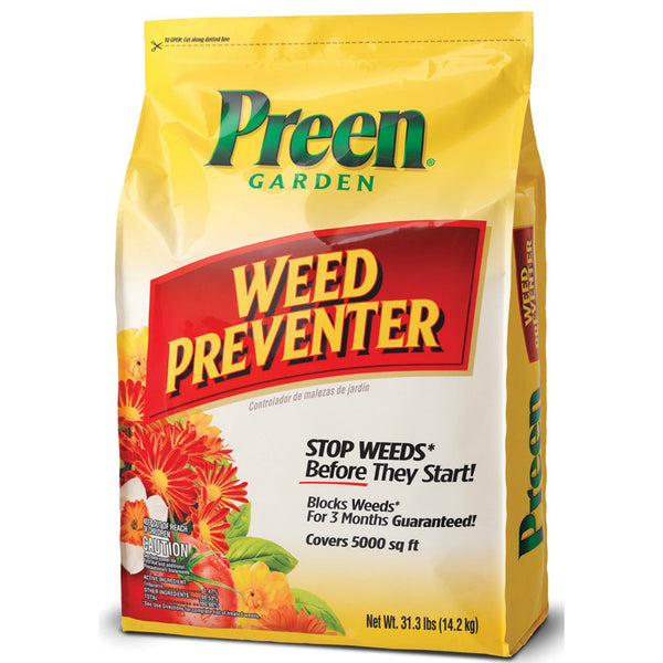 Preen 24-63802 Garden Weed Preventer, 31.3 Lbs, Cover Upto 5000 Sq.Ft.