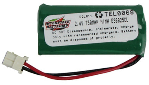 Interstate Batteries TEL0068 Ni-Mh Cordless Telephone Battery, 2.4V, 750Mah