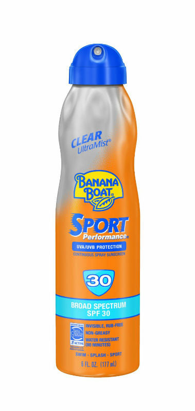 Banana Boat 13178 Sport Performance Clear UltraMist Sunscreens, 6 Oz, SPF30