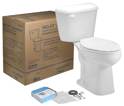 Mansfield 4137CTK Alto Profit 3 SmartHeight Complete Toilet Kit, White