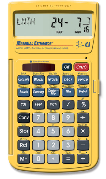 Calculated Industries 4019 Material Estimator Calculator