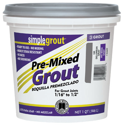 Simplegrout PMG09QT Pre-Mixed Grout 1 Qt, Natural Gray