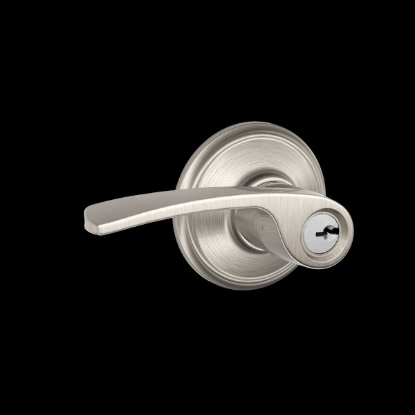 Schlage F51VMER619 Georgian Style Keyed Merano Entrance Lock, Satin Nickel