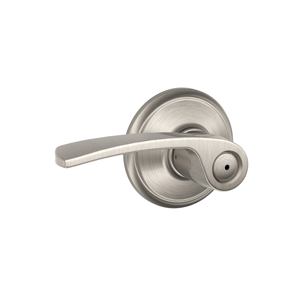 Schlage F40VMER619 Georgian Style Privacy Merano Lockset, Satin Nickel