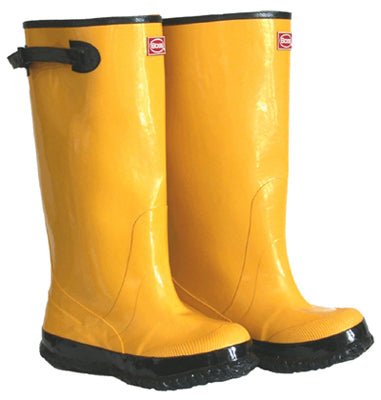 Boss 2KP448114 Over-The-Shoe Slush Rubber Knee Boots, 17", Size-14, Yellow