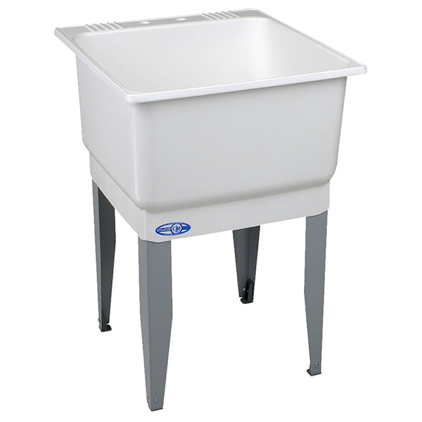 Mustee 14 Utilatub® Floor Mount Laundry/Utility Tub, 23" x 25", White
