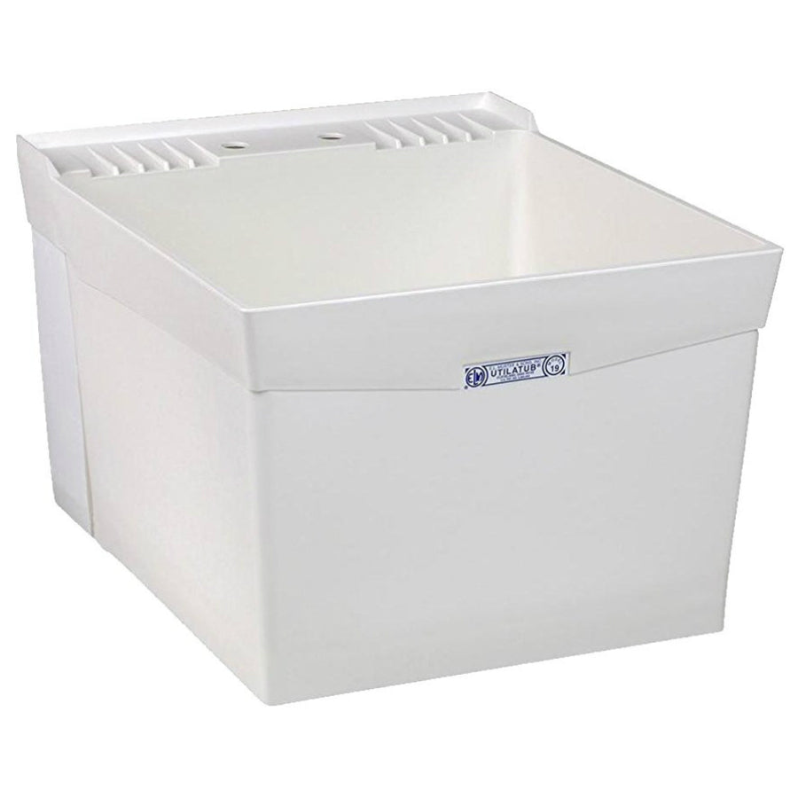 Mustee 19W Single Laundry Tub Wall Mount, 20" x 24"