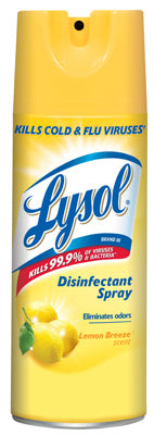 Lysol® 1920087871 Disinfectant Spray, Lemon Breeze Scent, 12.5 Oz