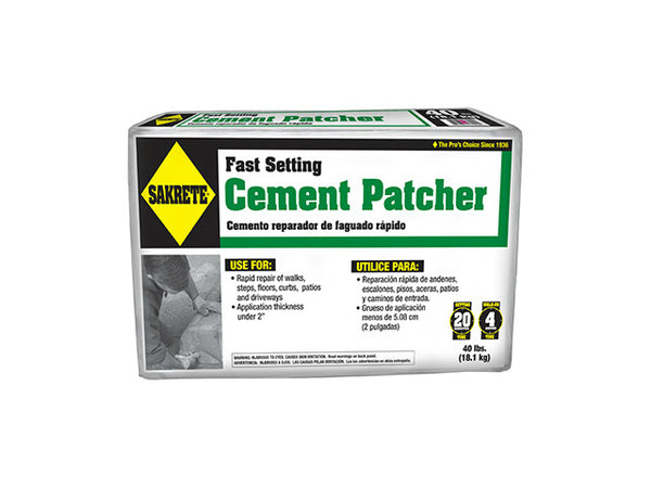 Sakrete® 60200640-RDC09 Fast Setting Cement Patcher, 40 Lb