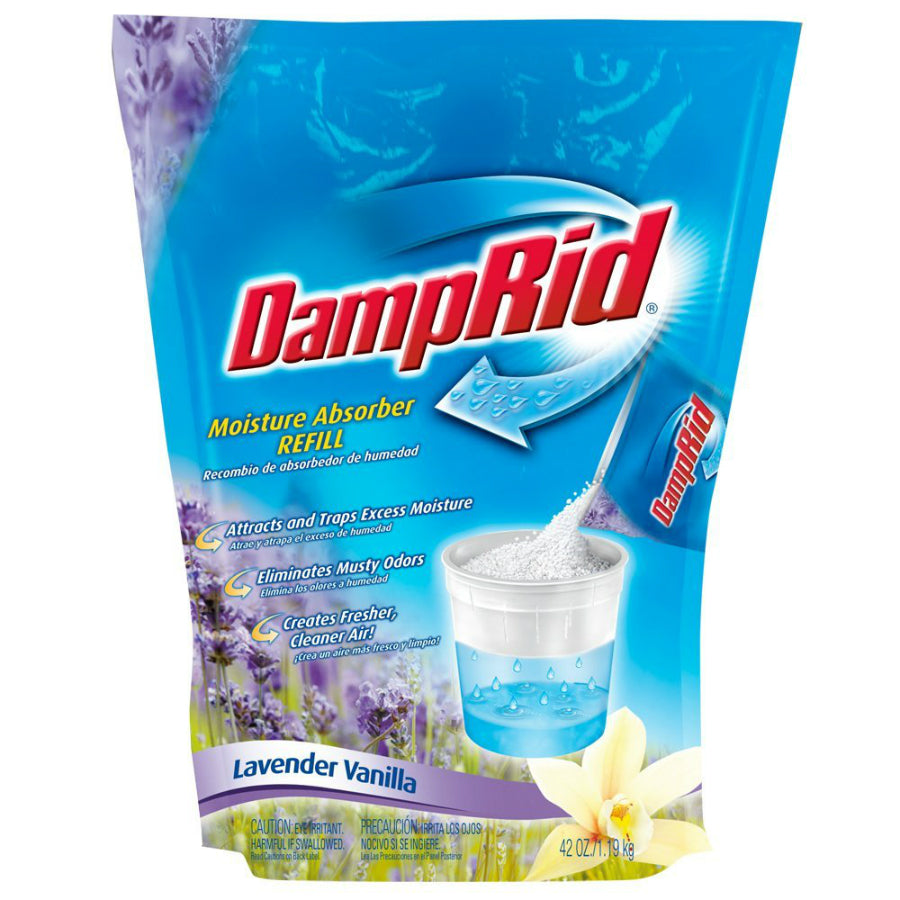 Damp Rid® FG30LV Refillable Moisture Absorber, Lavendar Vanilla, 42 Oz
