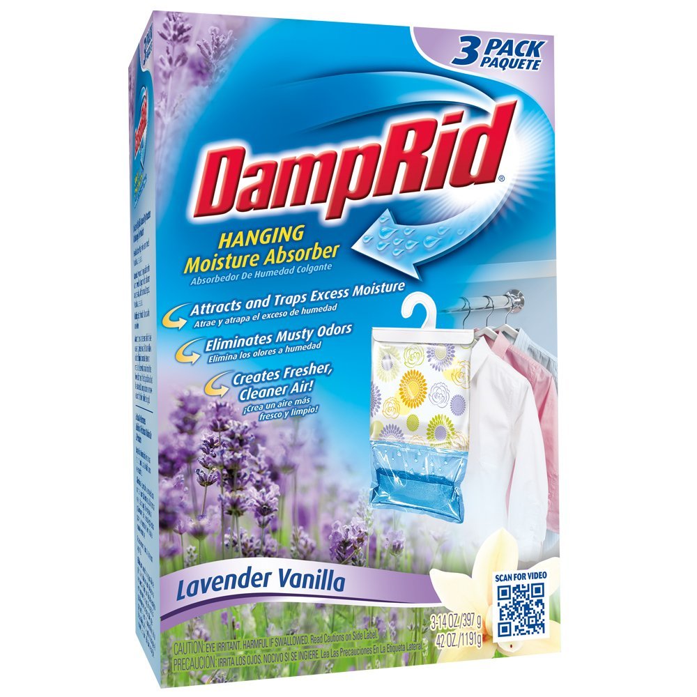 Damp Rid® FG83LV Hanging Closet Freshener, 14 Oz, 3-Pack