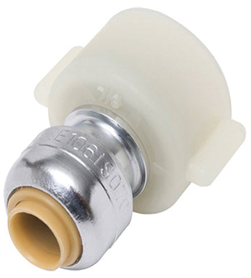 SharkBite® U3525LFA Lead Free Thread Faucet Connector, 1/4" (3/8" OD) x 1/2"