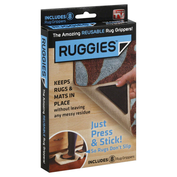 Ruggies™ RU011132 Amazing Reusable Rug Grippers, As Seen On TV, 8-Piece