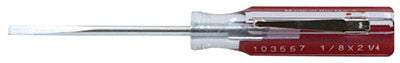 Master Mechanic 103557 Round Slotted Cabinet Screwdriver, 1/8" x 2-1/4"