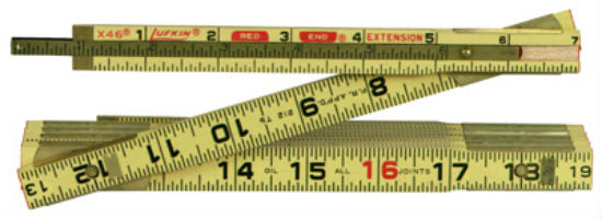 Lufkin® X46N Red End® Wood Rule with 6" Slide Rule Extension, 6' x 5/8"