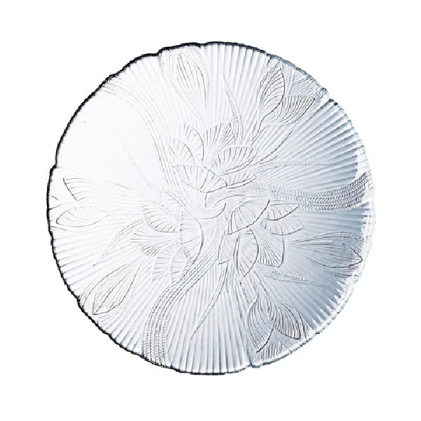 Arc International J0169 Embossed Floral Leaf Design Dessert Plate, 7.25"