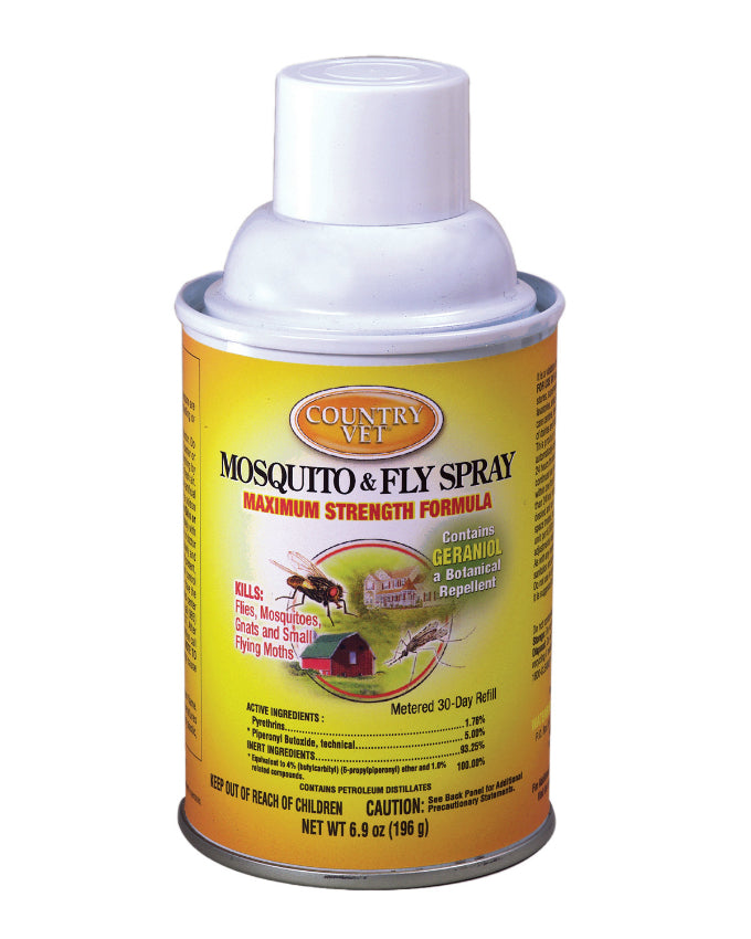 Country Vet 342033CVA Metered Mosquito & Fly Spray Dispenser Refill, 6.9 Oz
