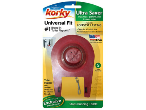 Korky® 100BP Ultra Water Saver Adjustable Flapper, 1.28 to 5 GPF