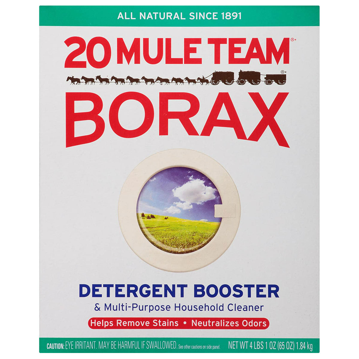 20 Mule Team 00201 Borax All Natural Laundry Booster & Household Cleaner, 65 Oz