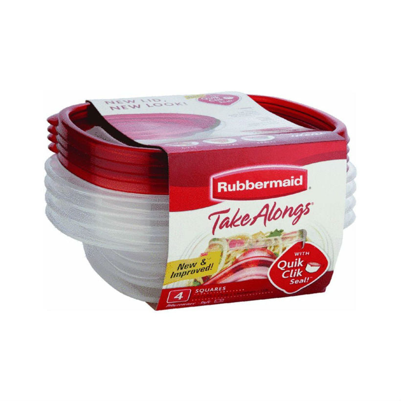 Rubbermaid® 1832533 TakeAlongs Sandwich Keeper Food Container, 4-Piece