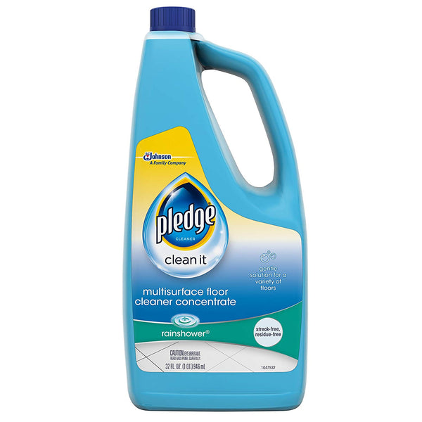 Pledge 74706 MultiSurface Floor Cleaner Concentrate, Rainshower Scent, 32 Oz