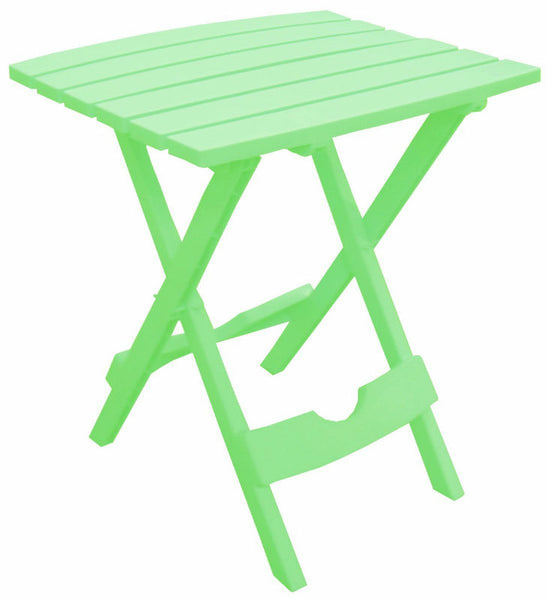 Adams 8500-08-3731 Quik-Fold Portable Side Table, Resin, Summer Green