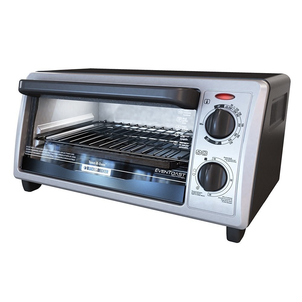 Black & Decker TO1322SBD 4-Slice Countertop Toaster Oven, Stainless Steel