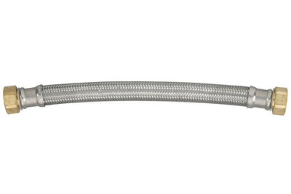 Homewerks® 7213-12-34-1 Braided Stainless-Steel Water Heater Connector, 3/4"x12"