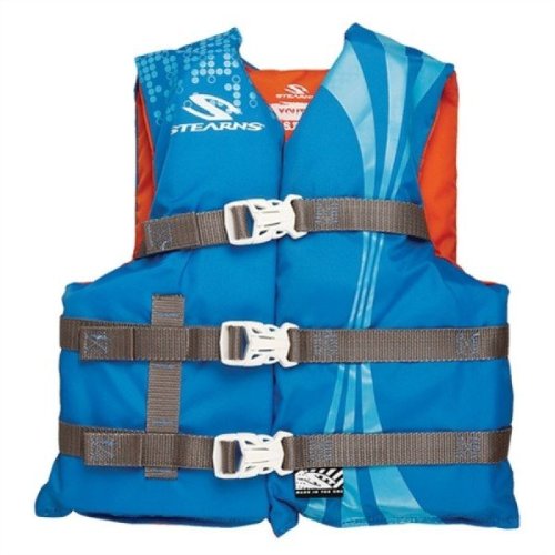 Stearns 3000002199 Youth Classic Vest, Blue & Orange