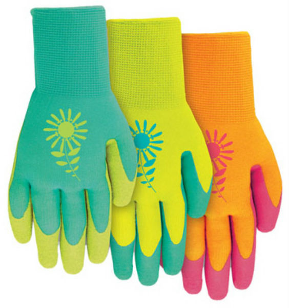 MidWest 66D4-L Ladies Latex Gripping Gloves, Assorted Colors, Large