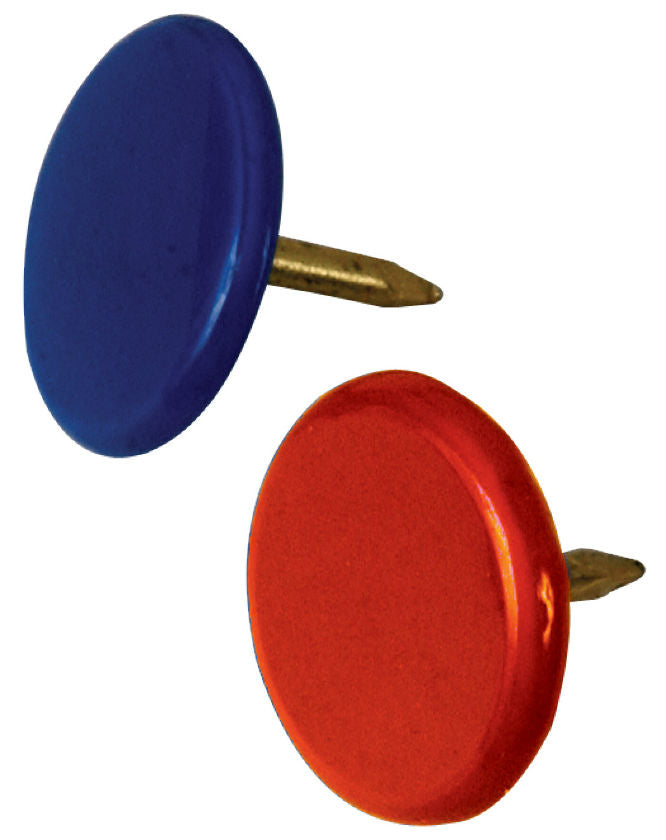 Hillman 122677 Steel Thumb Tacks, Assorted Colors, 40-Piece