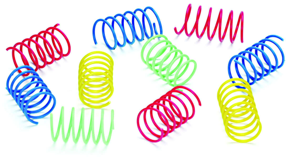 Spot® 2515 Wide Colorful Springs Cat Toy, 10-Pack
