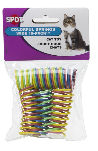 Spot® 2515 Wide Colorful Springs Cat Toy, 10-Pack