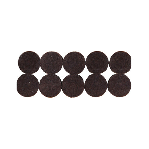 Shepherd Hardware 9861 Self Adhesive Round Felt Pads, 0.75", Brown, 20-Pack