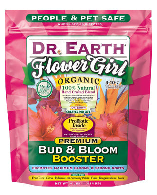 Dr. Earth 707P Organic & Natural Flower Girl Bud & Bloom Booster, 3-9-4, 4 Lb