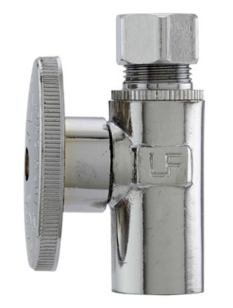 Master Plumber MP2781PCLF Straight Supply Stop Valve, 1/2" x 3/8" O.D, Chrome