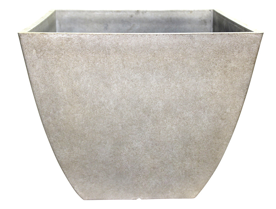 Southern Patio HDR-012184 Square Newland Planter, 16", Bone