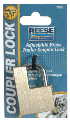 Reese Towpower® 7005300 Adjustable Brass Trailer Coupler Lock from 5/8" To 1"