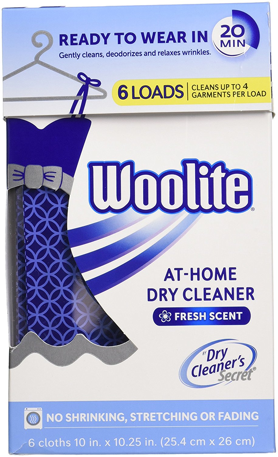 Woolite At-Home Dry Cleaner, Fresh Scent - 6 Cloths