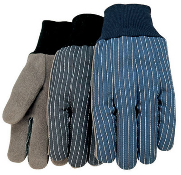 MidWest 7716-L Men's Suede Cowhide Leather Palm Glove, Assorted Colors, Large