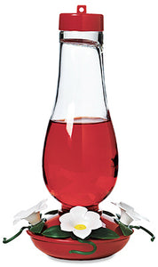 Audubon™ Clear Hurricane Shaped Glass Hummingbird Bird Feeder, 24 Oz